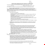 Employer Administrative Services Agreement Template - Streamline Your Employer Responsibilities example document template