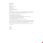 Female Cover Letter example document template