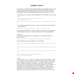 New Roommate Contract example document template