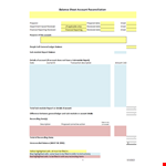 Balance Sheet Account Reconciliation Template example document template