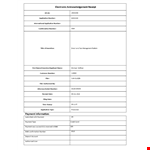 Electronic Payment Acknowledgement Receipt example document template