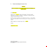 Donation Acknowledgement Administrative Letter Template | Project, School, Purchase Program Option example document template