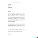 Job Application Letter Of Intent example document template 