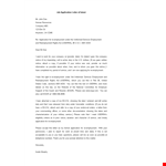 Job Application Letter Of Intent example document template