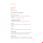 Job Appointment Letter Format - Create a Formal Offer of Employment example document template