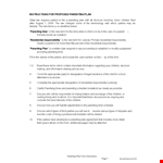 Parenting Plan Template - Ensure Co-Parenting Success for Children example document template