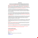 Political Press Release Template example document template