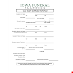 Death Certificate Template - Create Official Certificates for First and Middle Names of the Decedent example document template