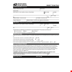 Mass Order Form example document template