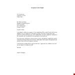 Sample Employment Offer Acceptance Letter - Nelson Corporation example document template 