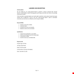 Laborer Job Description example document template