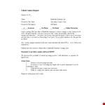 Client Contact Report example document template