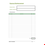 Employee Reimbursement Form - Manage Employee Expenses Easily example document template