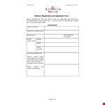 Childcare Registration Agreement Form example document template