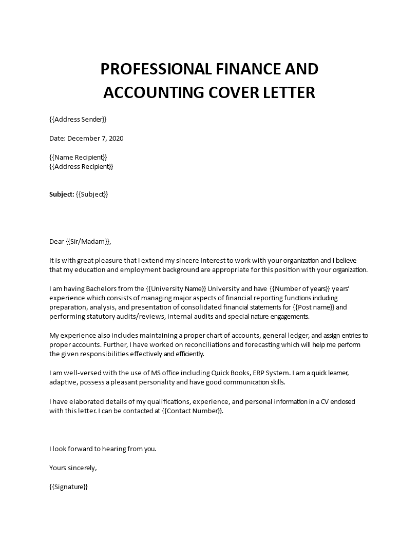 cover letter for financial planner