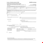 Financial Letter Of Authorization Template | Authorizing Account Transfer & Funds at Schwab example document template