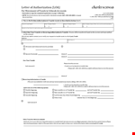 Financial Letter Of Authorization Template | Authorizing Account Transfer & Funds at Schwab example document template 