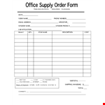 Office Order example document template