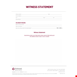 Insurance Witness Statement Services | Professional Accident Witness example document template 