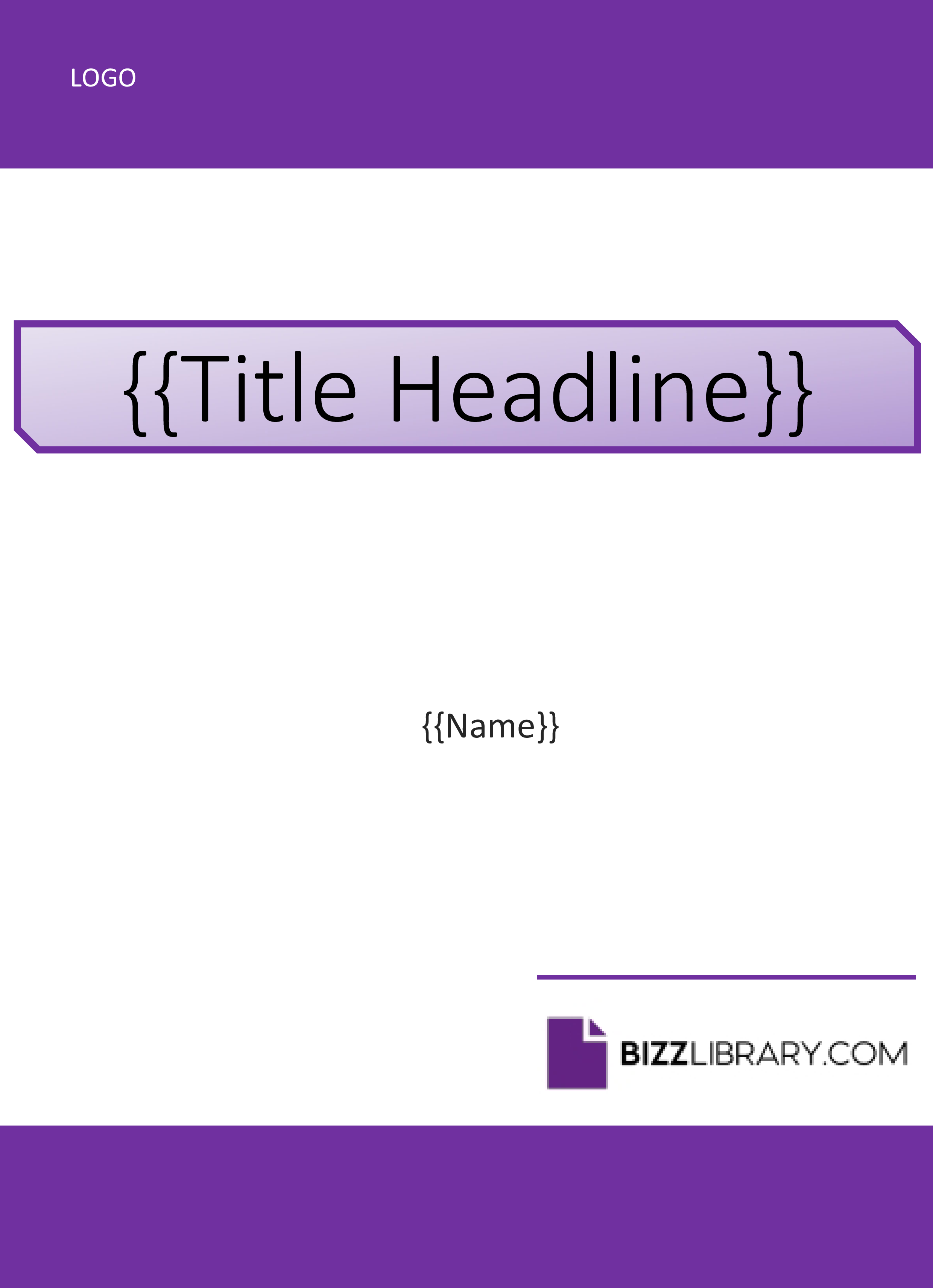 report cover page template
