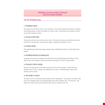 Wedding Ceremony Timeline example document template 