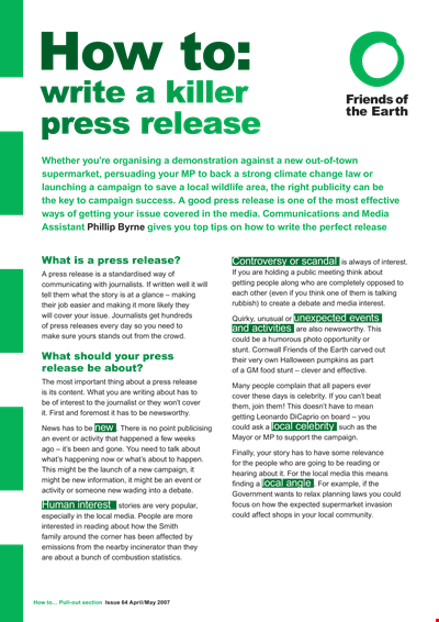 Create a Buzz with Our Press Release Template | Reach Local Media