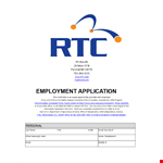 Employment Application Template - Apply for a Job with Ease example document template 