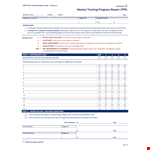 Weekly Training Progress Report example document template