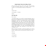 Sales Letter Template - Create Persuasive and Effective Letters for Your Company and Products example document template
