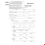 School Admin Job Application Form example document template