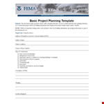 Project Planning Template example document template