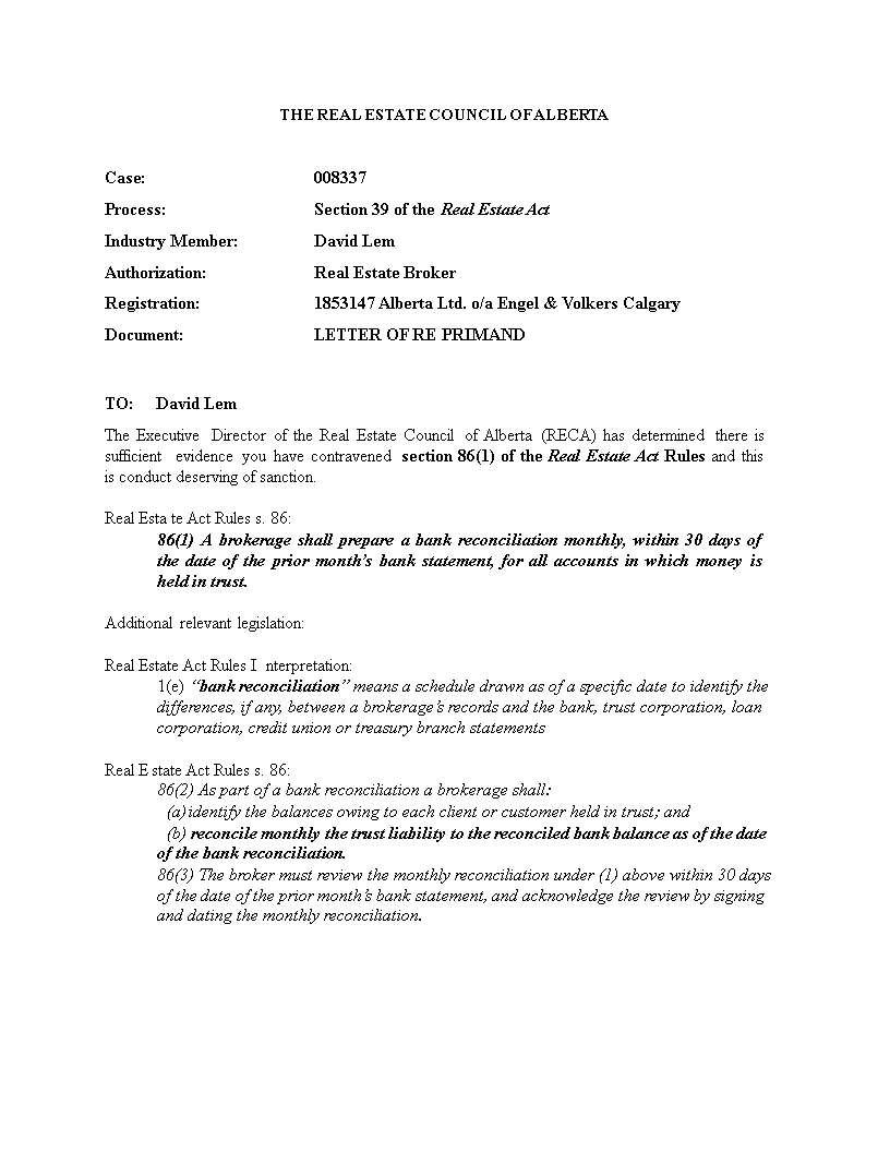 Trust Estate Brokerage Avoiding Letter Of Reprimand trust-estate-brokerage-avoiding-letter-of-reprimand