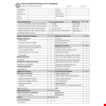 Customizable Report Card Template | Track School Achievements & Efforts example document template
