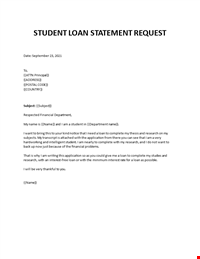 Student Loan Statement Request