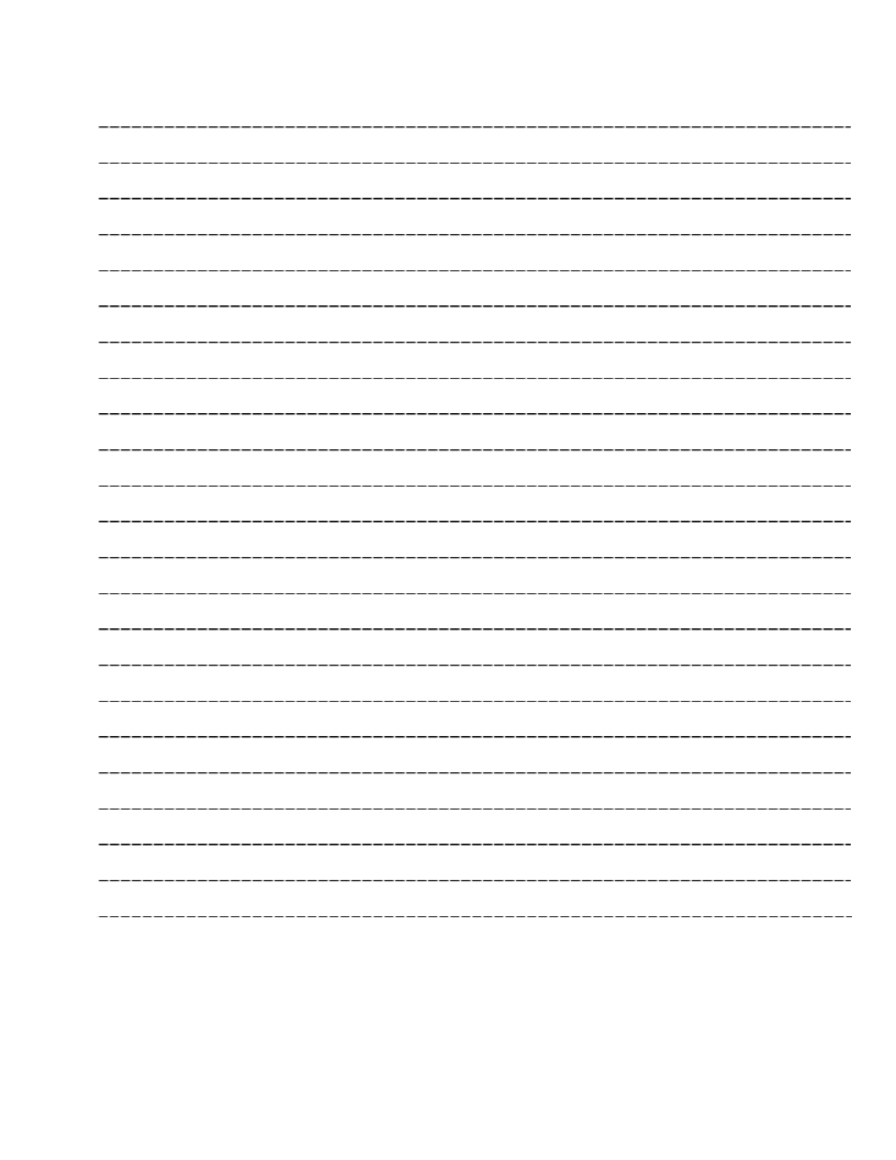 Lined Paper Template - Printable and Editable Options