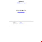 Request For Proposal Template - Basic Requirements for Ministry Agency example document template