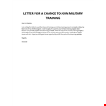 Military Cover Letter example document template
