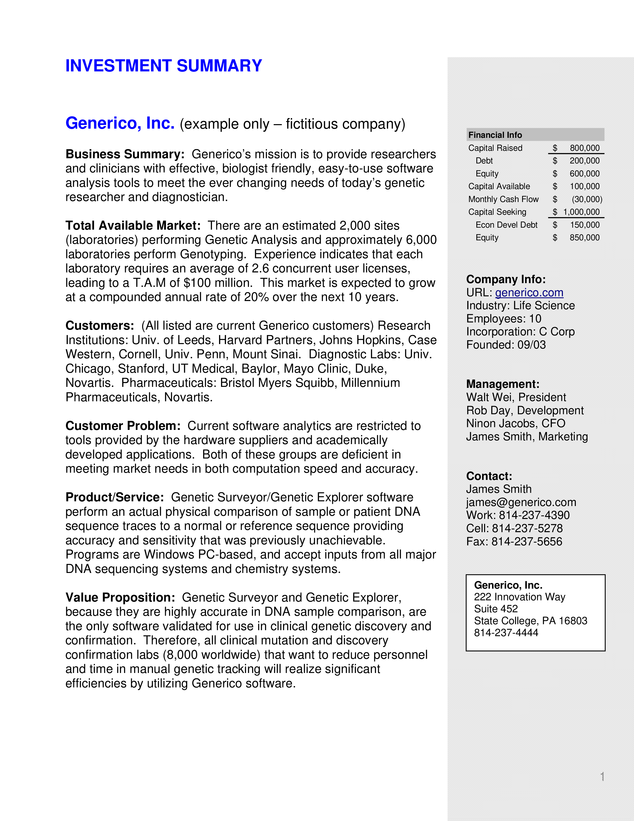 Sample Investment Summary sample-investment-summary