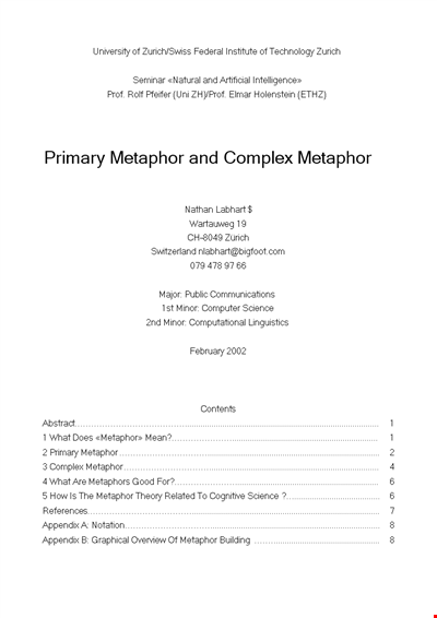 Discover the Power of Complex Metaphors: Unveiling the Primary Theory Behind Metaphors