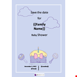 Save the date Baby Shower example document template