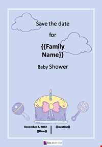 Save the date Baby Shower
