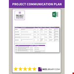 Project Communication Plan example document template