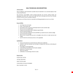 Nail Technician Job Description example document template