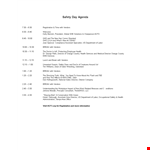 Safety Day Agenda example document template