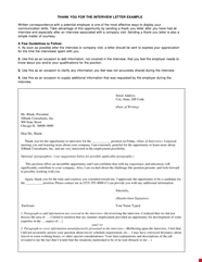 Thank You Letter To Boss After Interview