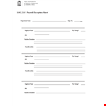 How to Handle Payroll Exceptions: Action and Explanation example document template