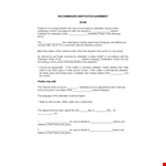 Recommended Arbitration Agreement example document template