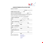 Lease Extension Application Form Sample example document template