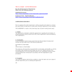 Settlement Agreement Template In Word example document template