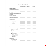 Club Meeting Ceremonyagenda example document template